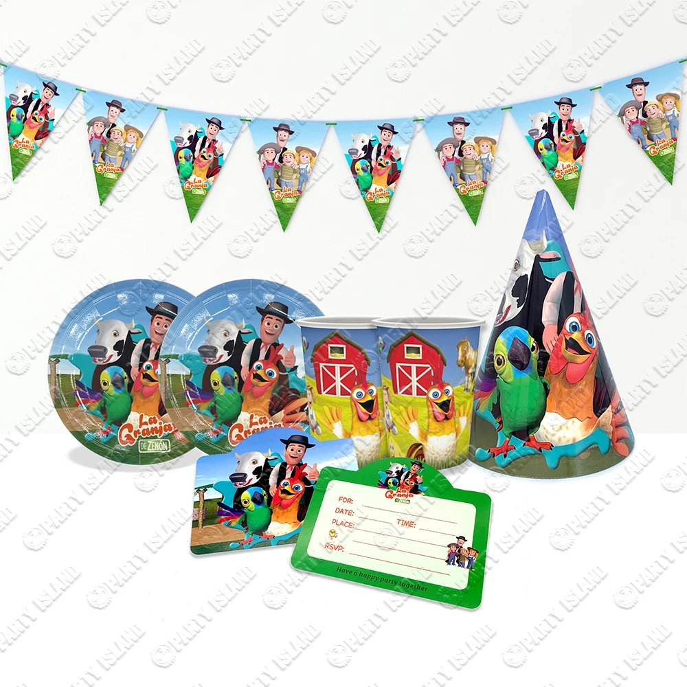 Декор La Granja для дня рождения Детская ферма товары вечеринок с изображением