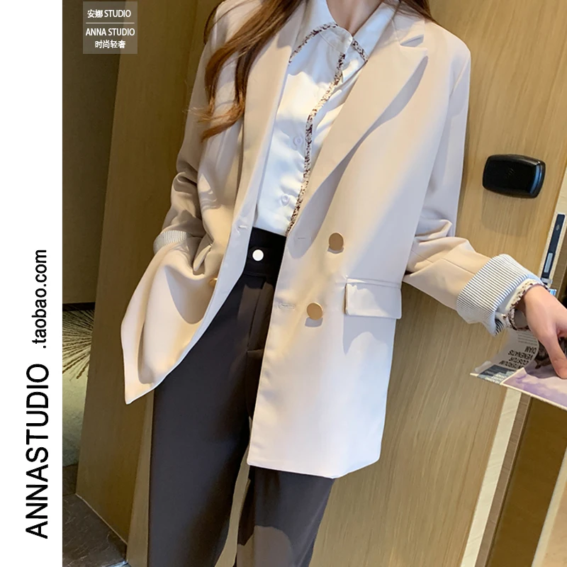 Early spring 2021 new design sense Blazer coat temperament versatile professional suit light mature style top long sleeve
Early spring 2021 new design sense Blazer coat temperament versatile professional suit light mature style top long sleeve