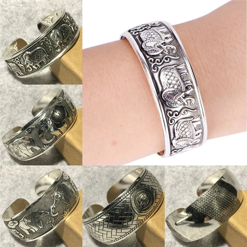 1PC Jewelry New Plated Bracelets Charming Cuff Bangles WomenElegant Round Metal Gift Vintage Elephant Tibetan Tibet 6cm/2.4in
1PC Jewelry New Plated Bracelets Charming Cuff Bangles WomenElegant Round Metal Gift Vintage Elephant Tibetan Tibet 6cm/2.4in