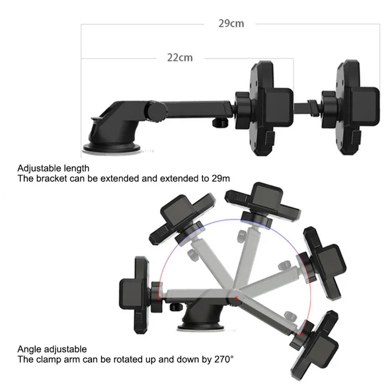 Universal Car Phone Mount Dashboard Windshield Air Vent Long Arm Cell Phone Mount Bracket multi-function dashboard navigation
Universal Car Phone Mount Dashboard Windshield Air Vent Long Arm Cell Phone Mount Bracket multi-function dashboard navigation