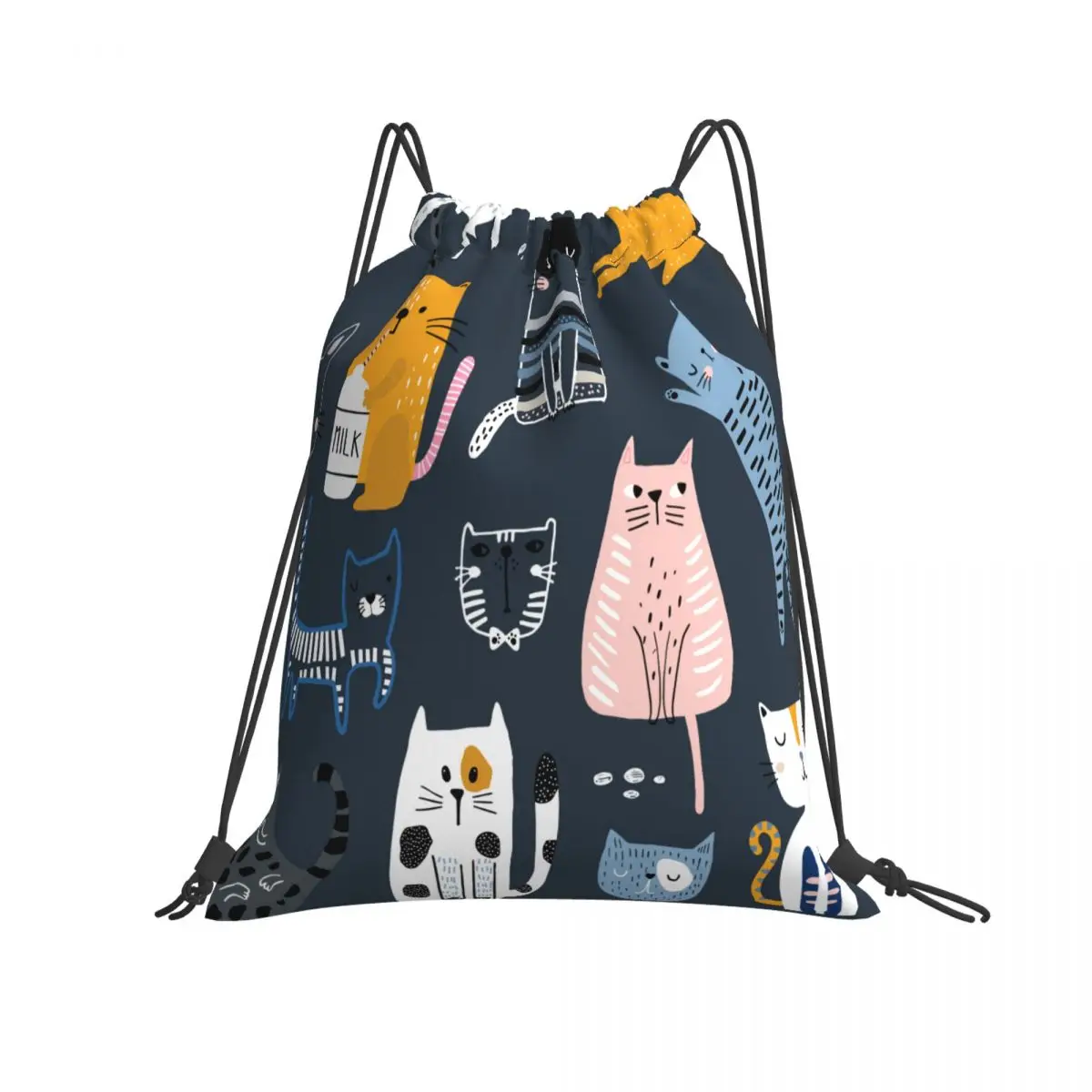 

Складной рюкзак-веревка для тренажерного зала, для улицы, с милыми кошками в разных стилях, для бега, путешествий, школы, Экологически чистая...
