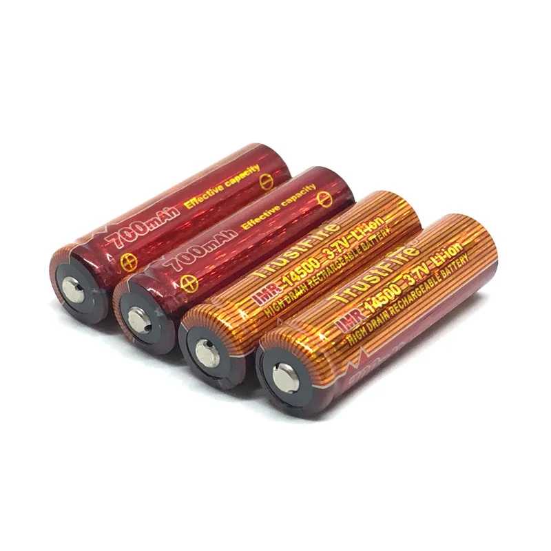 TrustFire IMR 14500 3 7 в 700 мАч литий-ионная аккумуляторная батарея с высоким потоком