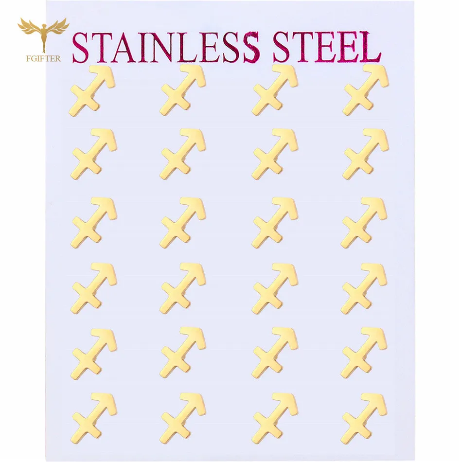 Western 12 Zodiac Stud Earrings Unisex Statement Accessories Gold Fashion Stainless Steel Jewelry Wholesale
Western 12 Zodiac Stud Earrings Unisex Statement Accessories Gold Fashion Stainless Steel Jewelry Wholesale
