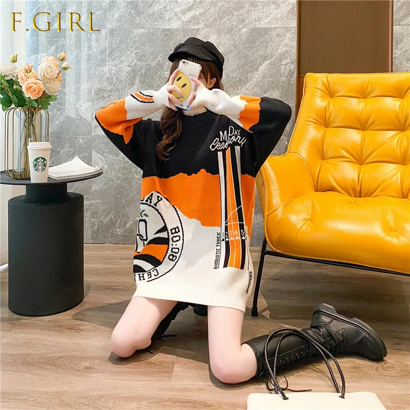Korean version geometric Mosaic color in the long large size sweater female autumn 2021 new all-match fashion base shirt
Korean version geometric Mosaic color in the long large size sweater female autumn 2021 new all-match fashion base shirt