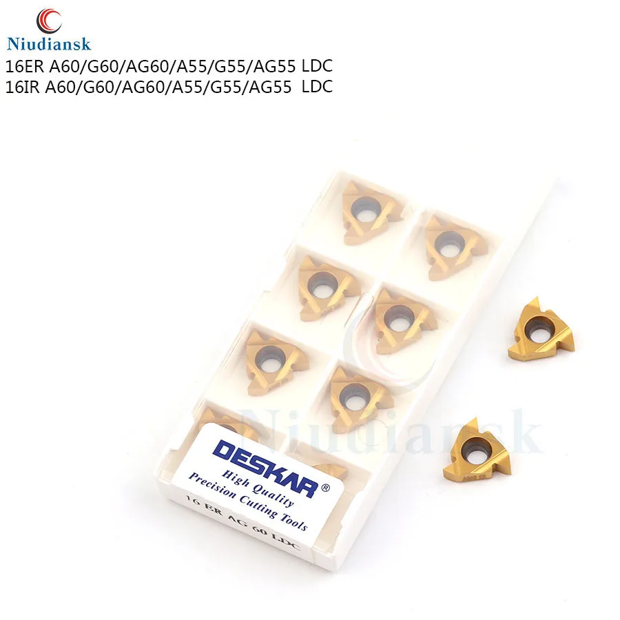 Threading insert 16ER A55 G55 AG55 16ER A60 G60 AG60 16IR A55 G55 AG55 16IR A60 G60 AG60 LDC CNC lathe tool Carbide alloy insert
Threading insert 16ER A55 G55 AG55 16ER A60 G60 AG60 16IR A55 G55 AG55 16IR A60 G60 AG60 LDC CNC lathe tool Carbide alloy insert