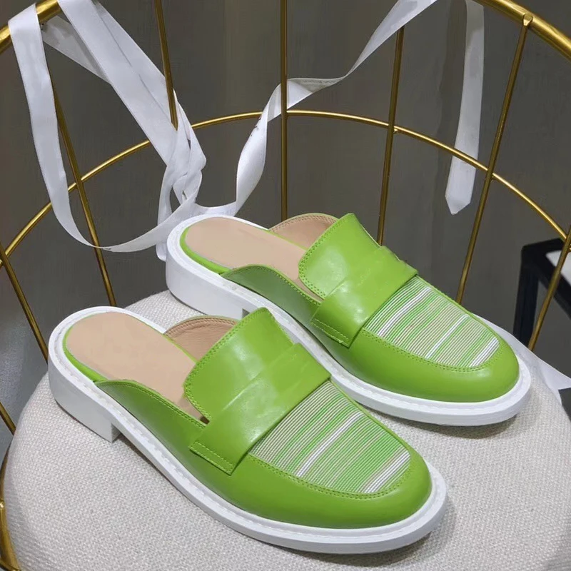 Luxury Designer Slip on Women Loafers Round Toe Flat Mules Casual Shoes Summer Ladies Shoes Flat-bottomed Baotou Half Slippers
Luxury Designer Slip on Women Loafers Round Toe Flat Mules Casual Shoes Summer Ladies Shoes Flat-bottomed Baotou Half Slippers