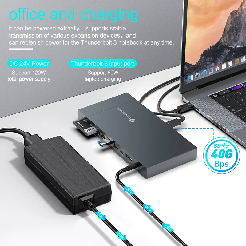 Thunderbolt 3 40Gbps USB C HUB to 8K Displayport Type C USB-C Cable Splitter Multi Port Thunderbolt3 Dock For Laptop PC Desktop 
Thunderbolt 3 40Gbps USB C HUB to 8K Displayport Type C USB-C Cable Splitter Multi Port Thunderbolt3 Dock For Laptop PC Desktop