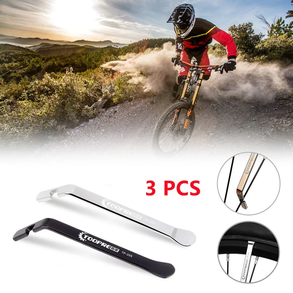TOOPRE 3pcs Bicycle Steel Crowbar Silver/black Bike Tire Lever Cycling Tyre Changing Removal Tool Bicycle Maintenance & Tools
TOOPRE 3pcs Bicycle Steel Crowbar Silver/black Bike Tire Lever Cycling Tyre Changing Removal Tool Bicycle Maintenance & Tools