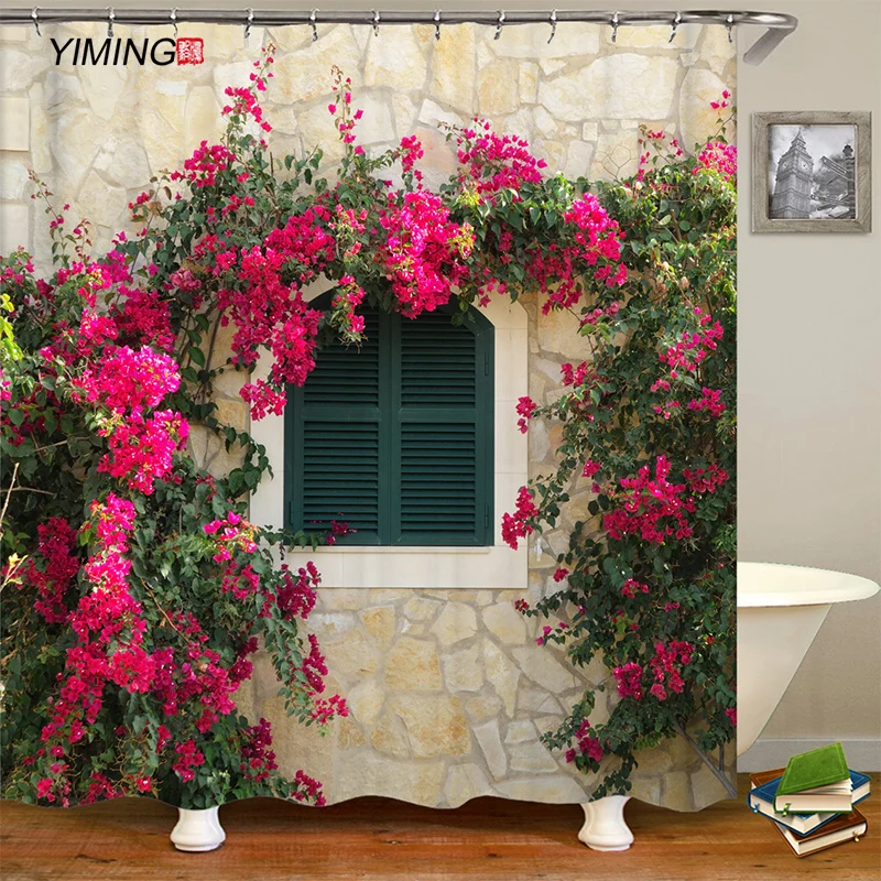 Street Flower Scenery Bathroom Shower Curtain Dacron Waterproof Home Decoration Curtain with Hook Curtain 240x180cm
Street Flower Scenery Bathroom Shower Curtain Dacron Waterproof Home Decoration Curtain with Hook Curtain 240x180cm