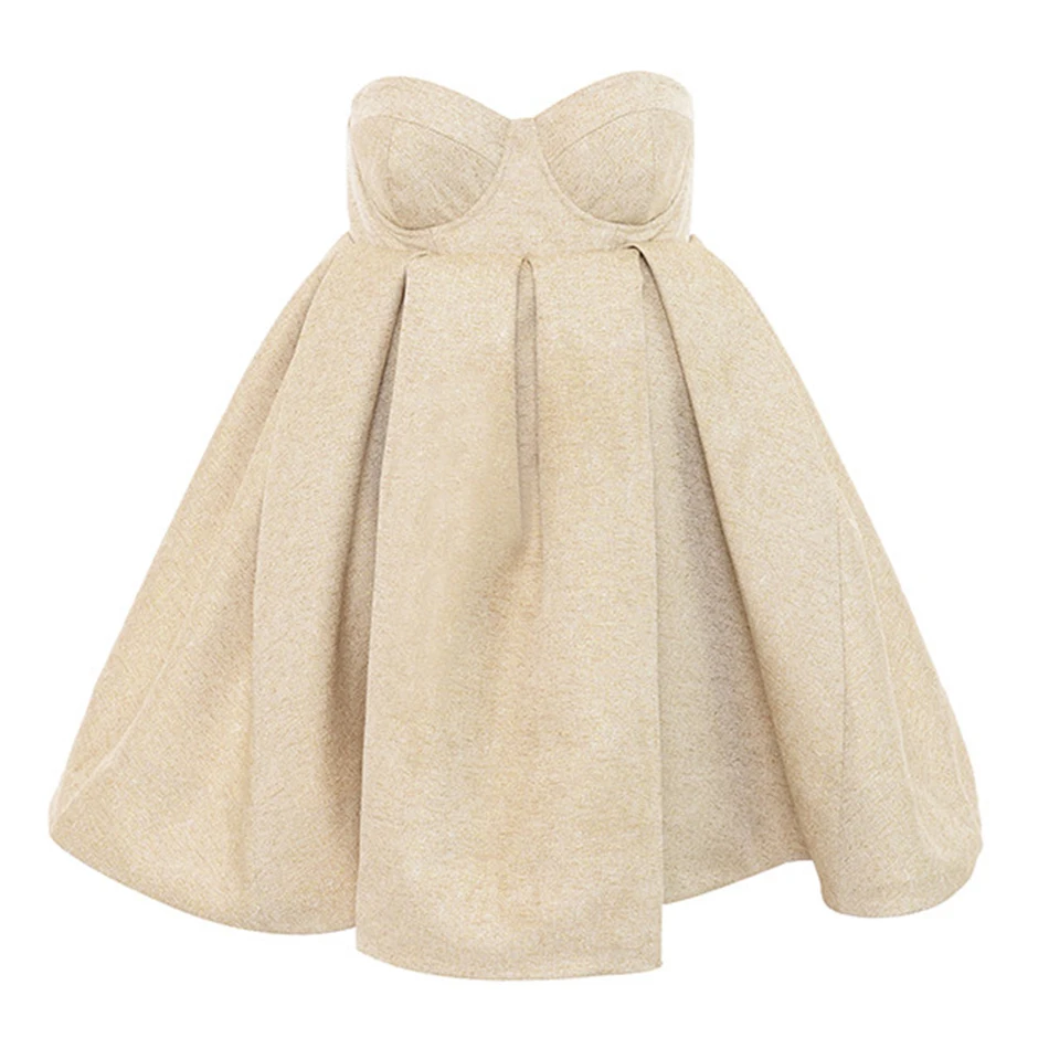 Modphy Spring 2020 New Women's Sexy Tube Top Strapless apricot Pleated Mini Dress Celebrity Club Party Dress Vestidos
Modphy Spring 2020 New Women's Sexy Tube Top Strapless apricot Pleated Mini Dress Celebrity Club Party Dress Vestidos