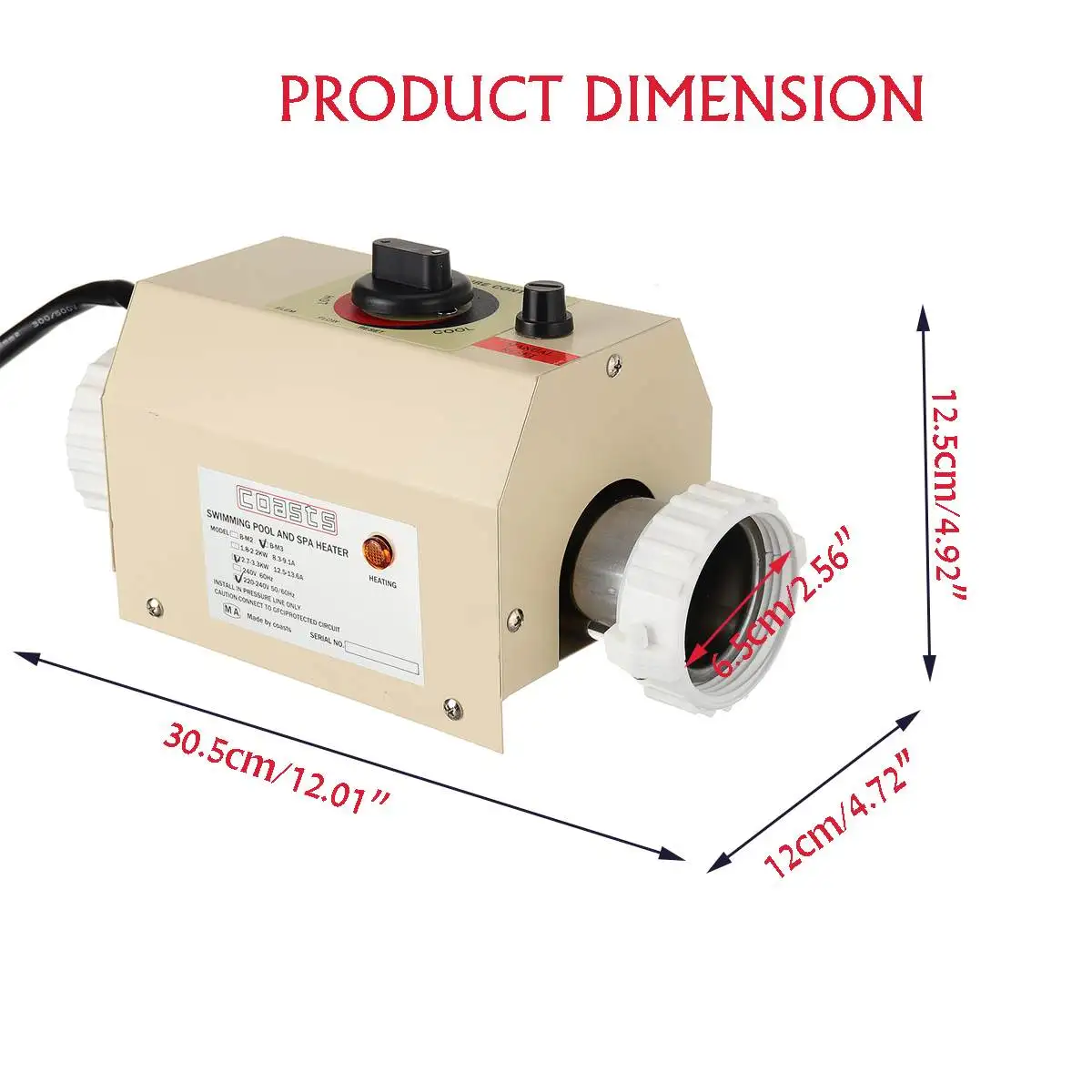 Electric Heater Water Swimming Pool & SPA Hot Tub Bath Heater Thermostat Heating Hot Bath Outdoor SPA Pool Heaters 220V-240V 
Electric Heater Water Swimming Pool & SPA Hot Tub Bath Heater Thermostat Heating Hot Bath Outdoor SPA Pool Heaters 220V-240V