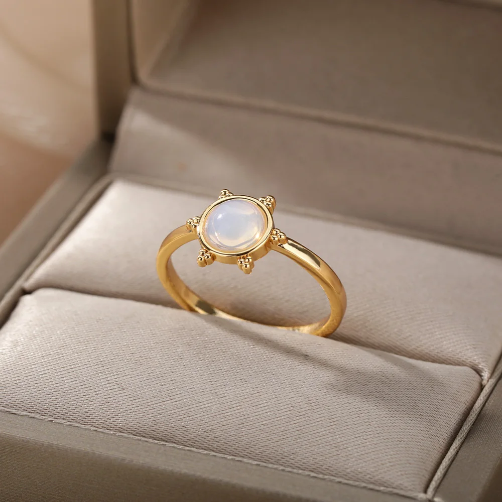 Vintage Round Opal Sun Rings For Women Stainless Steel Sun Sunshine Ring Finger Charm Geometry Accessories Jewelry Gift
Vintage Round Opal Sun Rings For Women Stainless Steel Sun Sunshine Ring Finger Charm Geometry Accessories Jewelry Gift