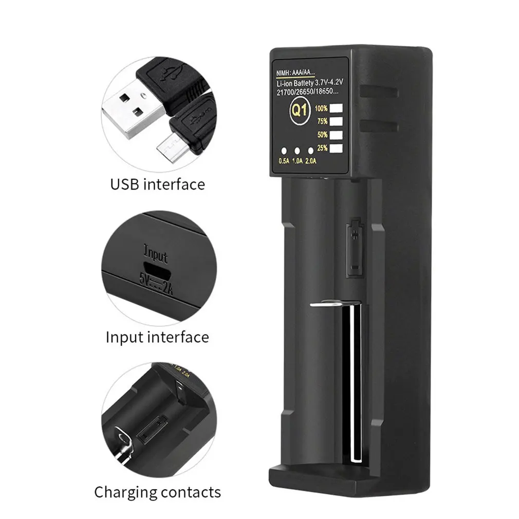 18650 battery USB charger Universal 1 Slot Smart charging Li-ion Rechargeable Battery charger For Rechargeable Batteries Li-ion 
18650 battery USB charger Universal 1 Slot Smart charging Li-ion Rechargeable Battery charger For Rechargeable Batteries Li-ion