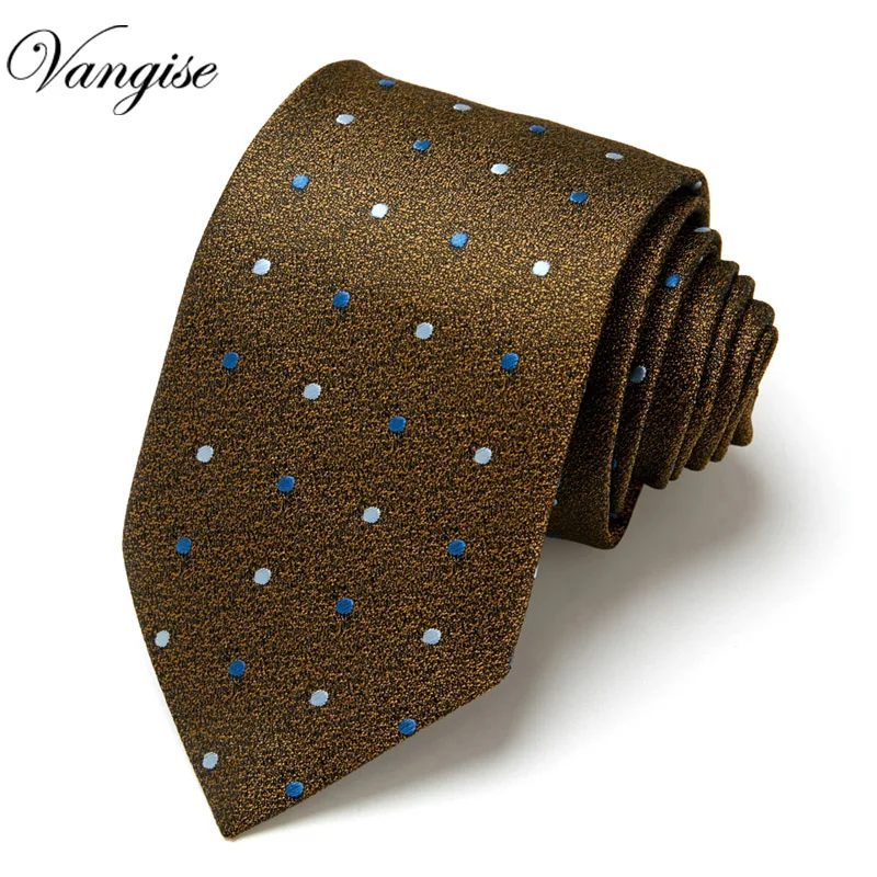 

Gravatas Luxury Necktie Mens Tie For Wedding Striped tie 8cm Blue Jacquard Woven 100% Silk Polka Dots Neck Ties