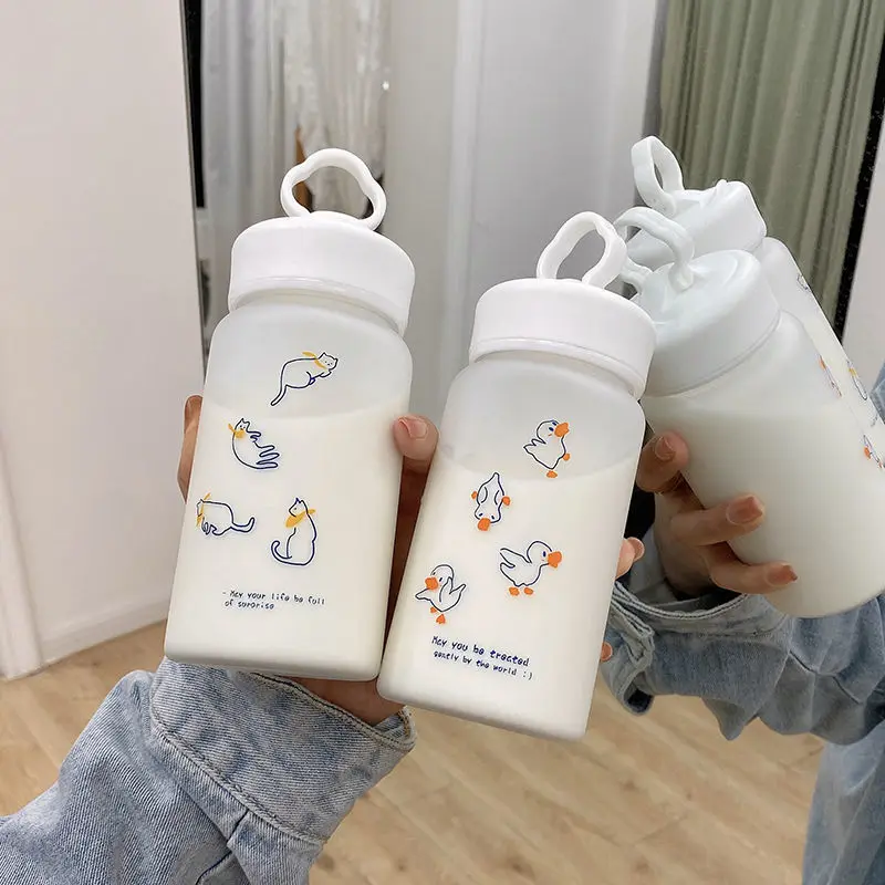 500ml Cute Cat Plastic Bottle Cartoon Frosted Water Bottles Outdoor Sports Leak-Proof Portable Student Couple Drinking Cup
500ml Cute Cat Plastic Bottle Cartoon Frosted Water Bottles Outdoor Sports Leak-Proof Portable Student Couple Drinking Cup