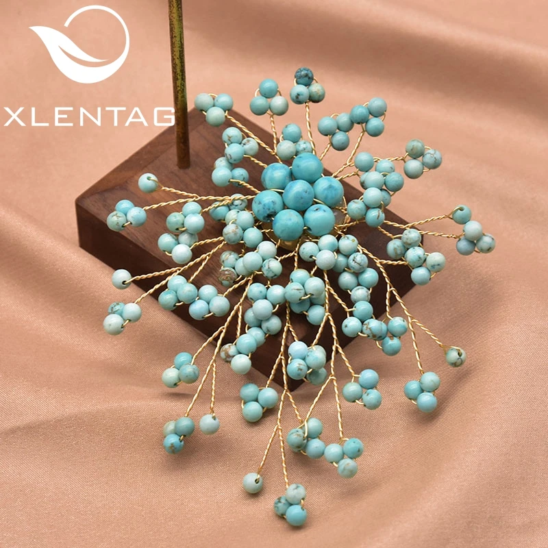 Xlentag Handmade Round Beads Turquoise Branch Resin Brooch Women Birthday Party Fashion High-Quality Jewelry Gifts GO0392
Xlentag Handmade Round Beads Turquoise Branch Resin Brooch Women Birthday Party Fashion High-Quality Jewelry Gifts GO0392