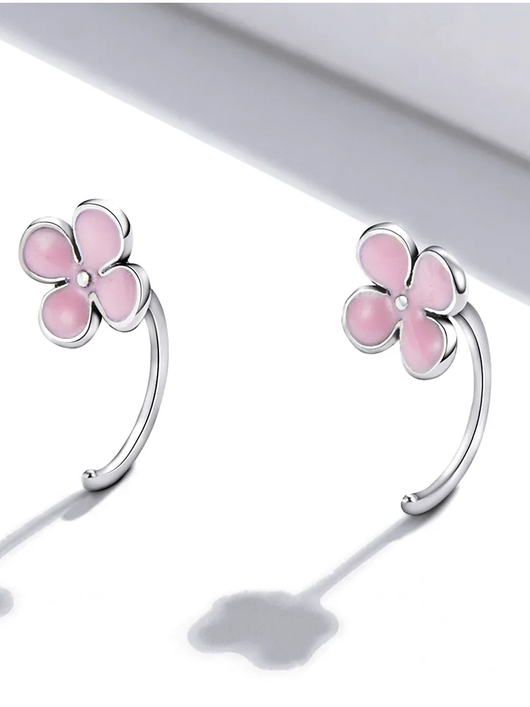 Pink Flower Ear Hook Sterling Silver Mini Flower Stud Earrings Piercing for Women Fine Jewelry Party Gift серьги женские
Pink Flower Ear Hook Sterling Silver Mini Flower Stud Earrings Piercing for Women Fine Jewelry Party Gift серьги женские