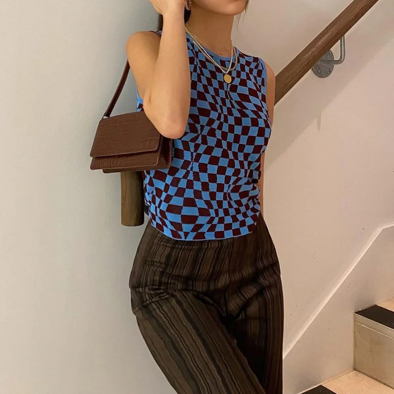Y2k Plaid Printed Knitted Tank Tops Summer Women Cute Harajuku Crop Tee 2021 E Girl Green Streetwear Kawaii Aesthetic Clothing
Y2k Plaid Printed Knitted Tank Tops Summer Women Cute Harajuku Crop Tee 2021 E Girl Green Streetwear Kawaii Aesthetic Clothing
