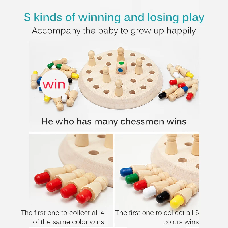 Wooden Puzzles Color Memory Chess Match Game Intellectual Children Party Montessori Board Games Baby Educational Learning Toys 
Wooden Puzzles Color Memory Chess Match Game Intellectual Children Party Montessori Board Games Baby Educational Learning Toys