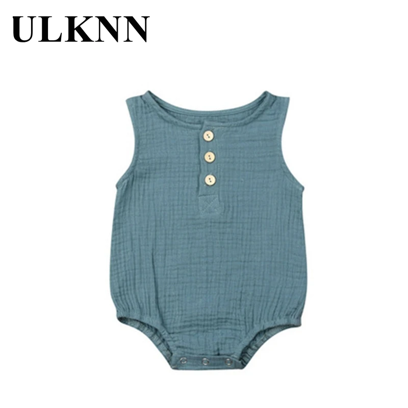2021 Sleeveless Rompers For Baby Children's Cotton Clothes Spring Girls Overalls Boys Solid Color Rompers Kids Soft Summer 0-2Y
2021 Sleeveless Rompers For Baby Children's Cotton Clothes Spring Girls Overalls Boys Solid Color Rompers Kids Soft Summer 0-2Y