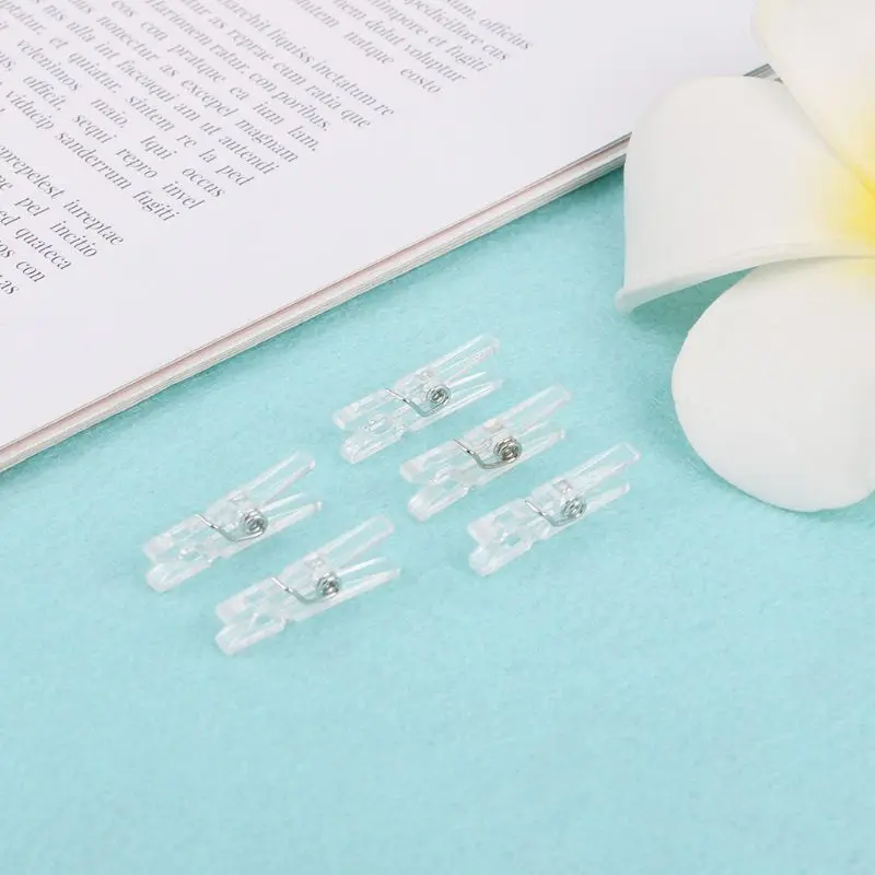 Y1UB 20Pcs 25mm Mini Spring Clear Transparent Clips Clothes Photo Paper Peg Party Home Decoration
Y1UB 20Pcs 25mm Mini Spring Clear Transparent Clips Clothes Photo Paper Peg Party Home Decoration