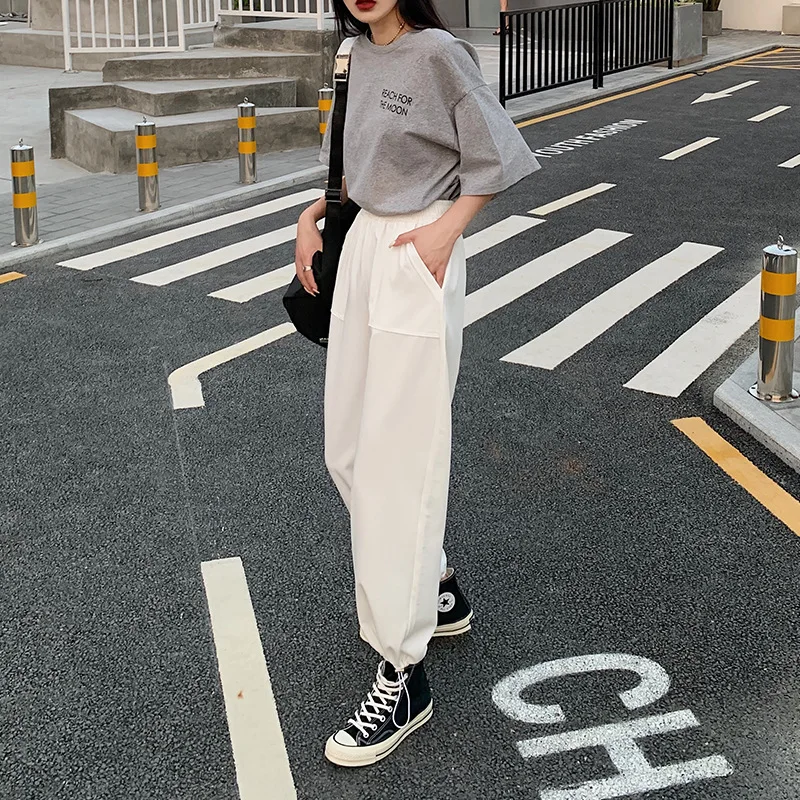 Women's New Solid Color High Waist Loose Casual Slimming Nine-point Thin Ice Silk Drawstring At Foot Versatile Lantern Leggings
Women's New Solid Color High Waist Loose Casual Slimming Nine-point Thin Ice Silk Drawstring At Foot Versatile Lantern Leggings