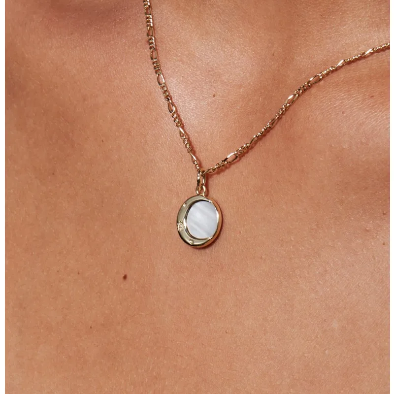 Stainless Steel Zircon Moon Star Neckalce for Women Elegant Crystal Gold Color Shell Round Pendant Necklace Party Jewelry Gifts
Stainless Steel Zircon Moon Star Neckalce for Women Elegant Crystal Gold Color Shell Round Pendant Necklace Party Jewelry Gifts