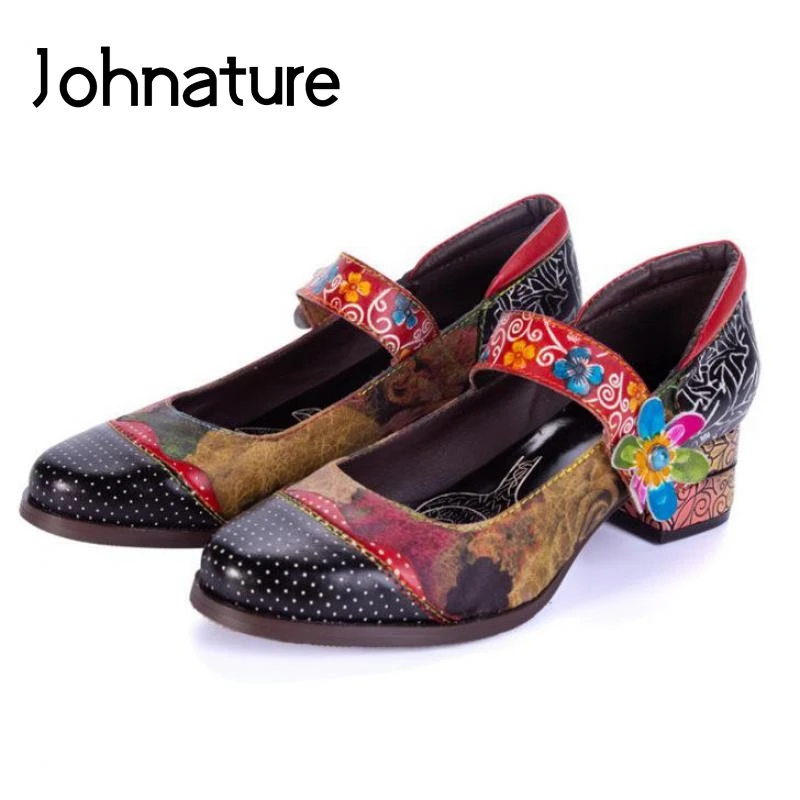 Женские туфли в стиле ретро Johnature, туфли-лодочки из натуральной кожи на липучке, с круглым носком, с цветами, на квадратном каблуке, повседнев...
Женские туфли в стиле ретро Johnature, туфли-лодочки из натуральной кожи на липучке, с круглым носком, с цветами, на квадратном каблуке, повседнев...