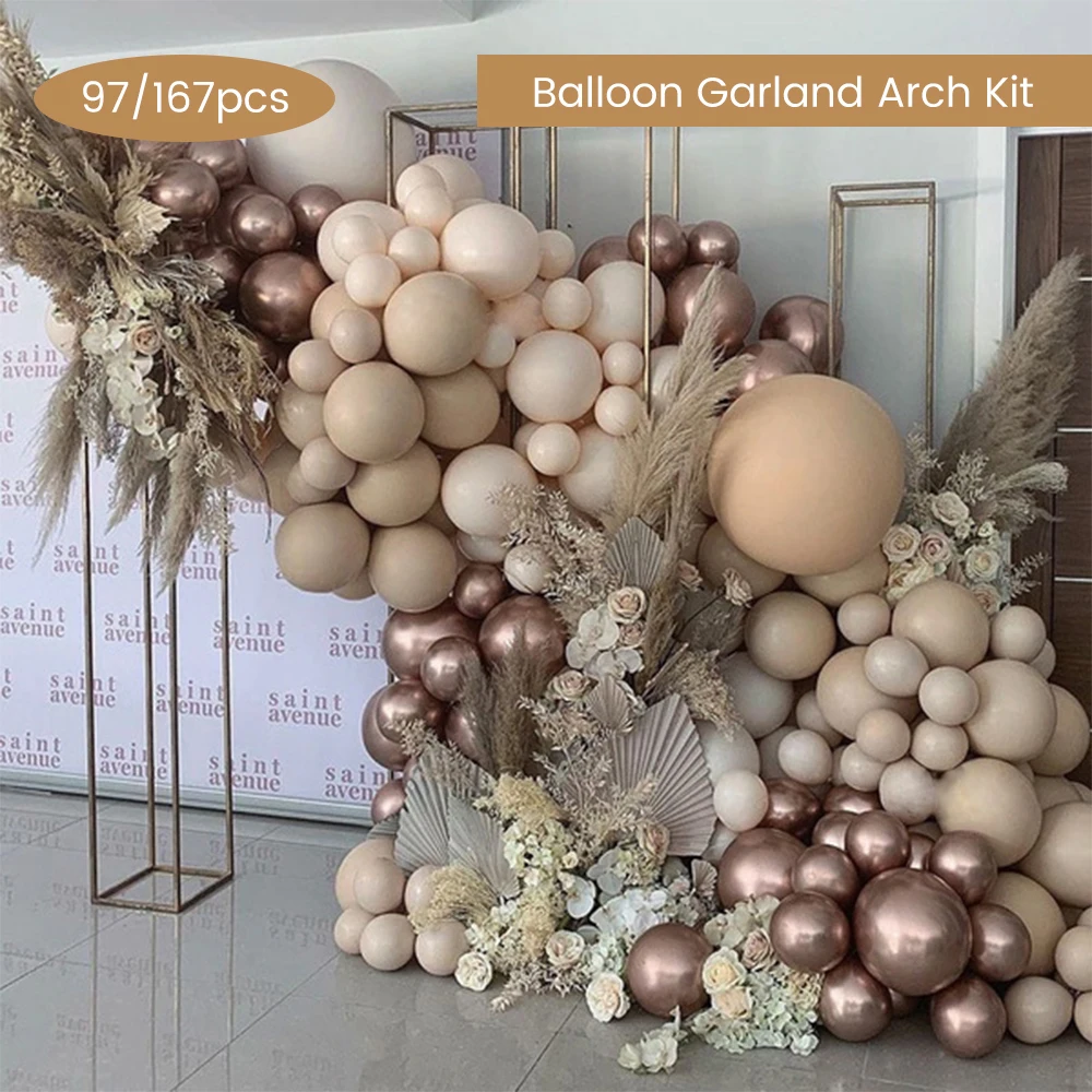 97/167 Pcs Balloon Garland Arch Kit Wedding Apricot Champagne Foil Balloon Cream Peach Decor Anniversary Party Supplies Birthday
97/167 Pcs Balloon Garland Arch Kit Wedding Apricot Champagne Foil Balloon Cream Peach Decor Anniversary Party Supplies Birthday