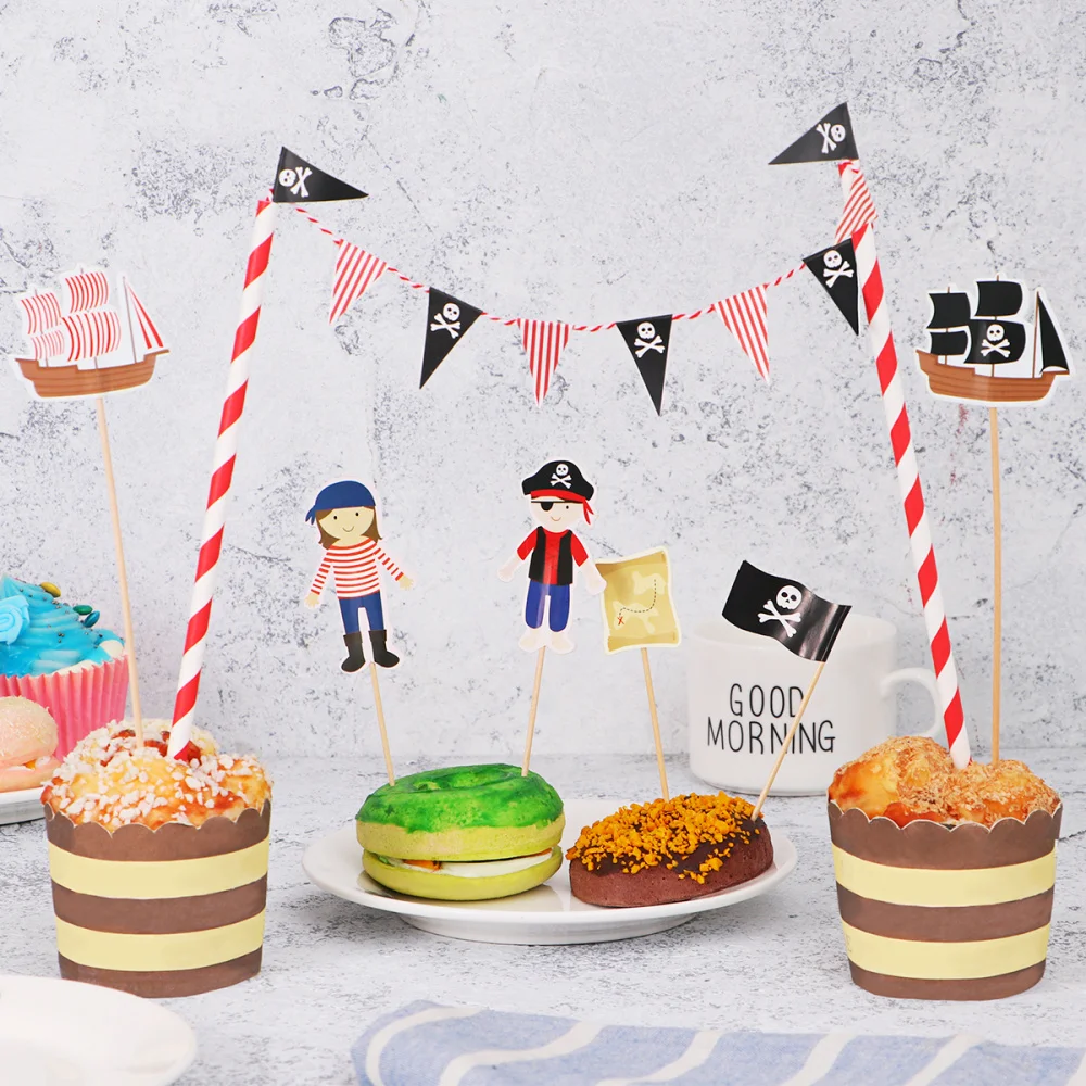 Tinksky Cartoon Birthday Cake Garland Bunting Flag Topper Wraper Sets Decorating Kits Baby Boy Shower Pirate Party Favors Decora
Tinksky Cartoon Birthday Cake Garland Bunting Flag Topper Wraper Sets Decorating Kits Baby Boy Shower Pirate Party Favors Decora