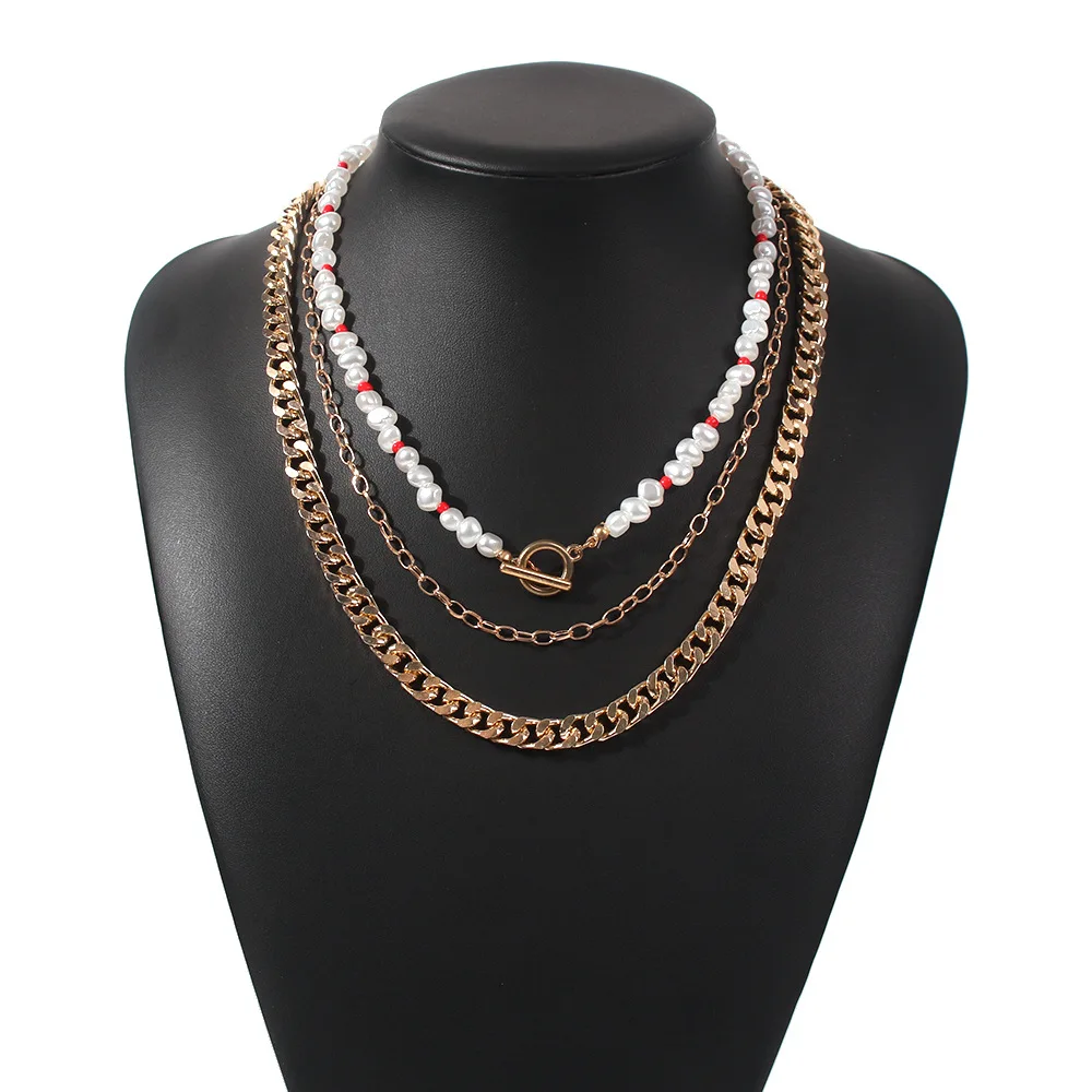 3Pcs Boho White Pearl Chains Necklace for Women Gold Color Gothic Chain Lariat Lock Choker Necklace Layered Vuntage Jewelry
3Pcs Boho White Pearl Chains Necklace for Women Gold Color Gothic Chain Lariat Lock Choker Necklace Layered Vuntage Jewelry