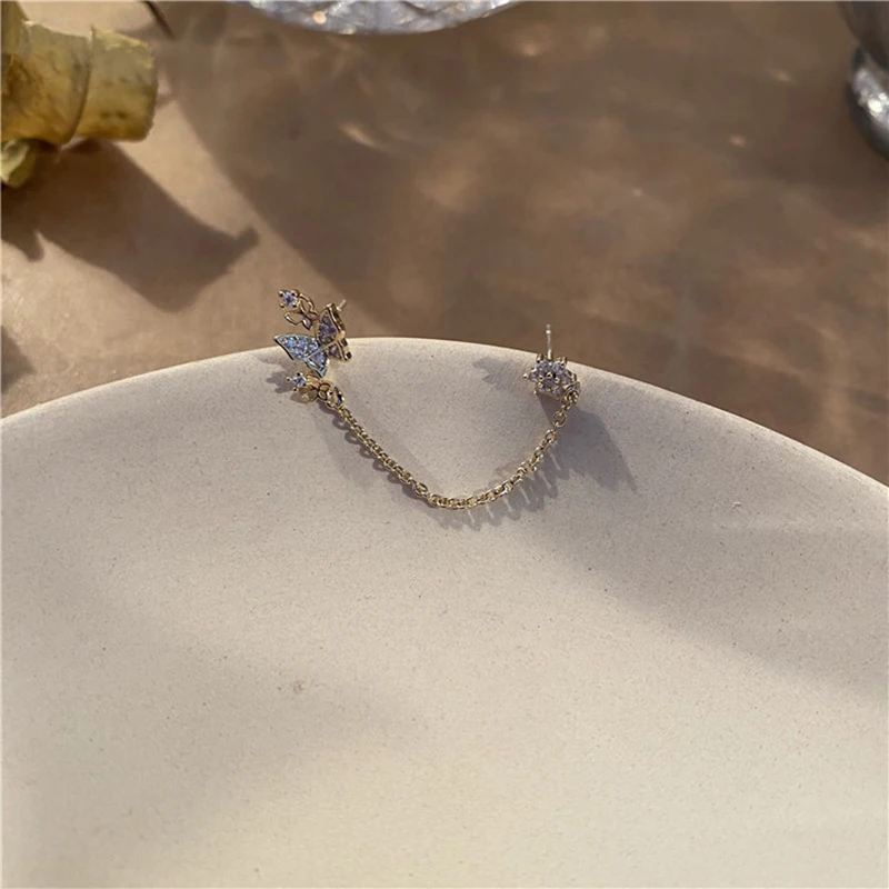 Korean Elegant Cute Butterfly Chain Drop Earrings For Women Students Fashion Zircon Star Brincos Jewelry Gifts
Korean Elegant Cute Butterfly Chain Drop Earrings For Women Students Fashion Zircon Star Brincos Jewelry Gifts