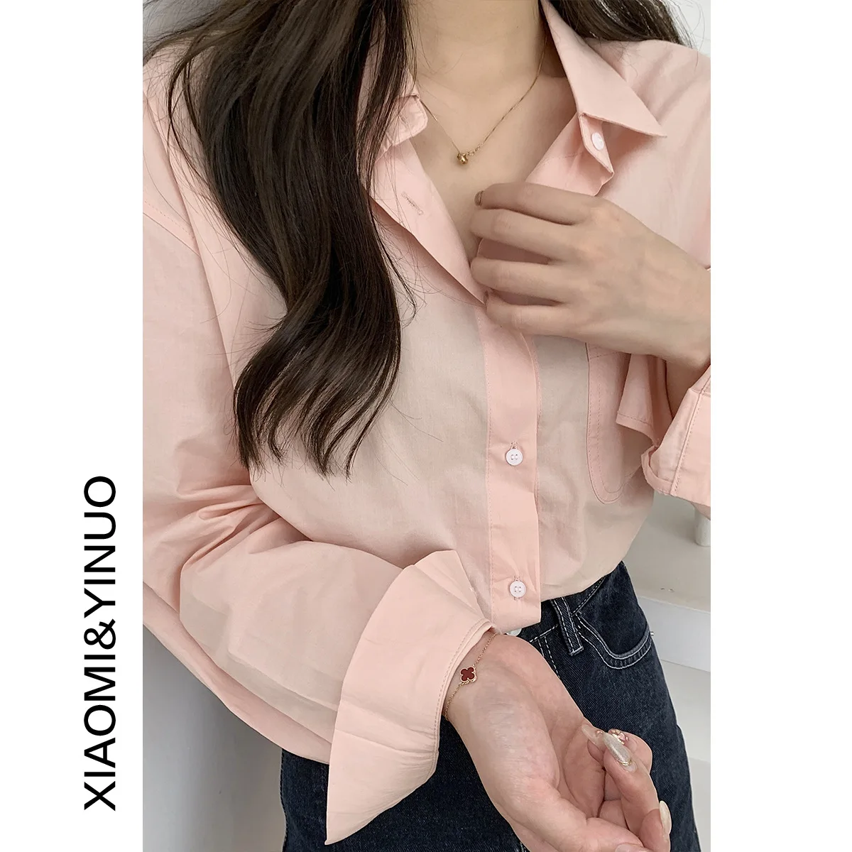 Yg Brand Women's Wear, Pocket Solid Color Women's Long Sleeve Shirt, 2021 Spring And Summer New Multicolor Lapel Casual Top
Yg Brand Women's Wear, Pocket Solid Color Women's Long Sleeve Shirt, 2021 Spring And Summer New Multicolor Lapel Casual Top