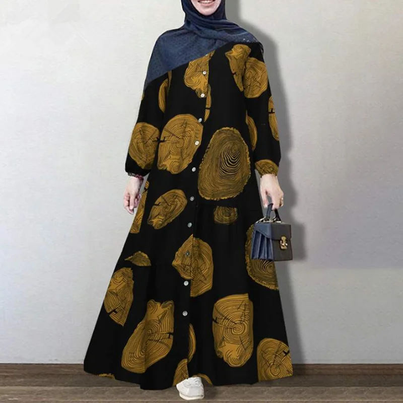 Canadian Fashion Cotton and Linen Printed Long Sleeve Conservative Retro Muslim Women Dress Middle Eastern Islamic Ramadan Dress
Canadian Fashion Cotton and Linen Printed Long Sleeve Conservative Retro Muslim Women Dress Middle Eastern Islamic Ramadan Dress