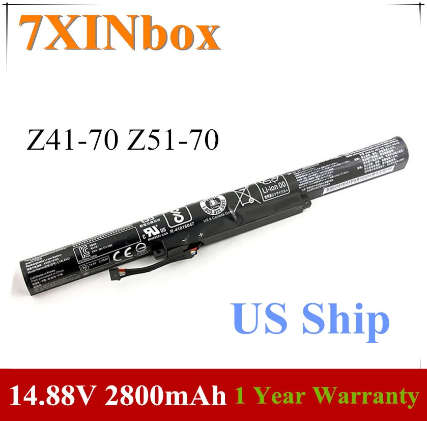 7XINbox 14,88 V 2800mAh L14S4A01 L14L4E01 L14M4A01 L14M4E01 Аккумулятор для ноутбука Lenovo Ideapad Z41 Z51 Z41-70 Z51-70 V4000 Y50C
7XINbox 14,88 V 2800mAh L14S4A01 L14L4E01 L14M4A01 L14M4E01 Аккумулятор для ноутбука Lenovo Ideapad Z41 Z51 Z41-70 Z51-70 V4000 Y50C