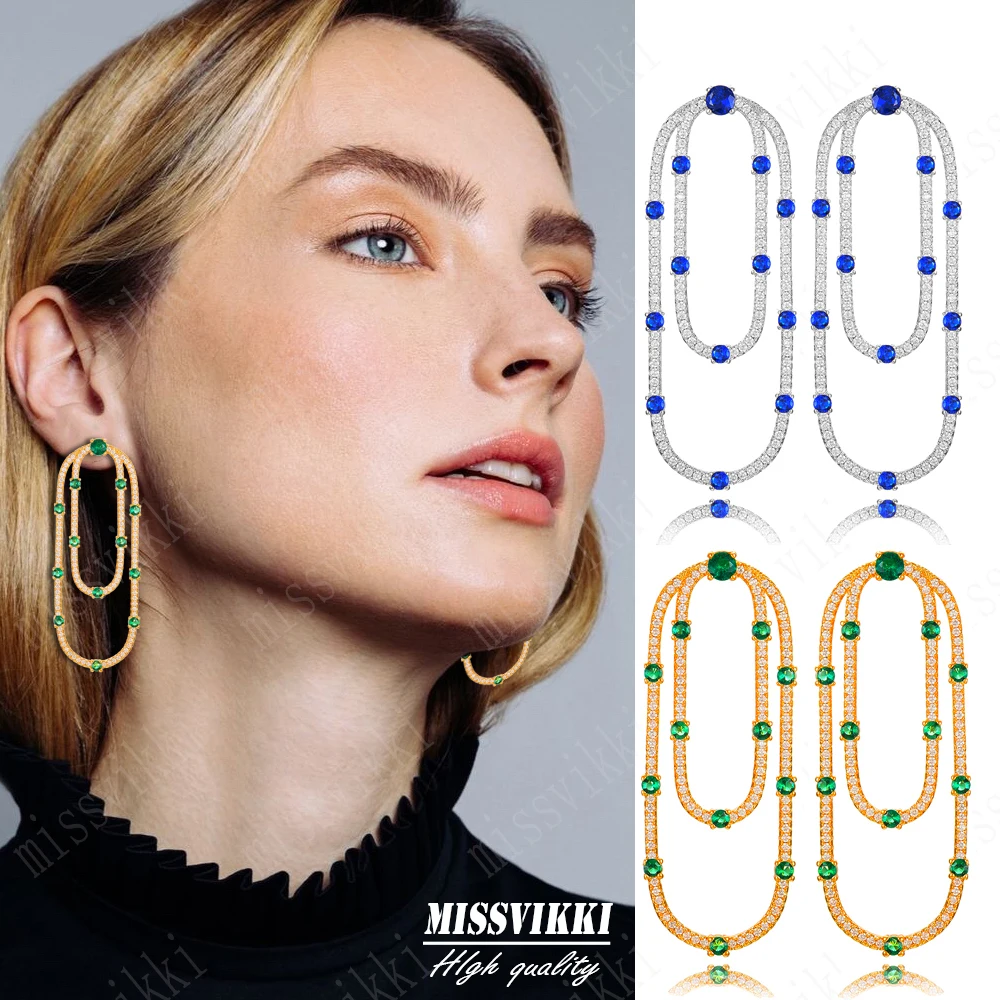 missvikki Gorgeous Italy Bohemia Long Oval Drop Earrings for Women Fine Jewelry Full CZ Bridal Wedding Earrings Jewelry New Hot 
missvikki Gorgeous Italy Bohemia Long Oval Drop Earrings for Women Fine Jewelry Full CZ Bridal Wedding Earrings Jewelry New Hot