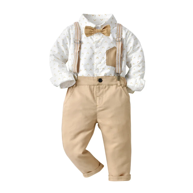Boy Clothing Suits New Children's Shirt, Bow Tie, Overalls, Gentleman's Dress, Boy's Long-sleeved Shirt Boys Boutique Outfits
Boy Clothing Suits New Children's Shirt, Bow Tie, Overalls, Gentleman's Dress, Boy's Long-sleeved Shirt Boys Boutique Outfits