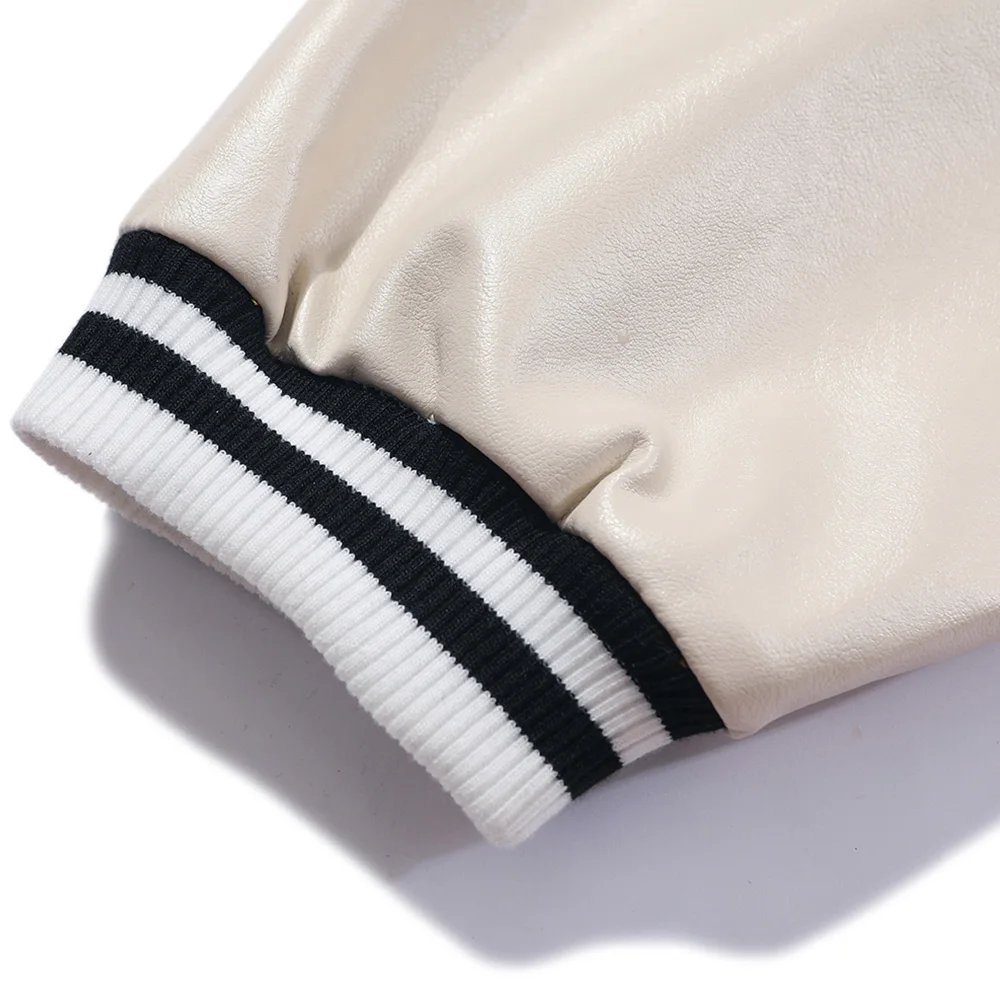 Aolamegs Denim Leather Patchwork Baseball Jacket Men Spring Baggy Retro Harajuku Simple High Street Jackets Coats Men Streetwear
Aolamegs Denim Leather Patchwork Baseball Jacket Men Spring Baggy Retro Harajuku Simple High Street Jackets Coats Men Streetwear