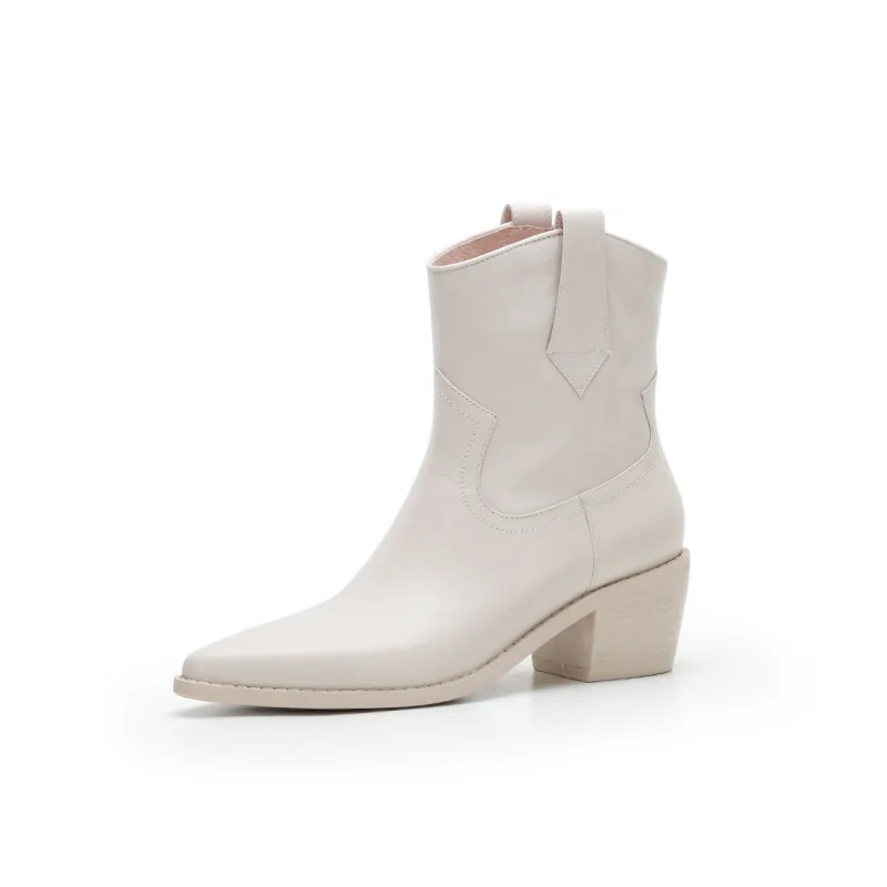 Top leather elegant little western boots autumn and winter 2020 new thick middle heel pointed high quality leather short boots
Top leather elegant little western boots autumn and winter 2020 new thick middle heel pointed high quality leather short boots