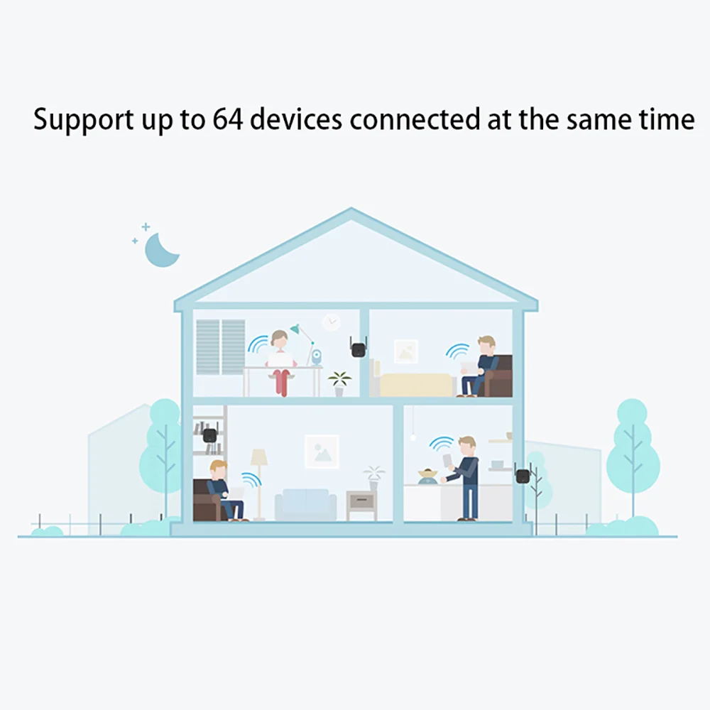 Xiaomi WiFi роутер усилитель Pro 300 м сетевой расширитель повторитель сигнала накладной