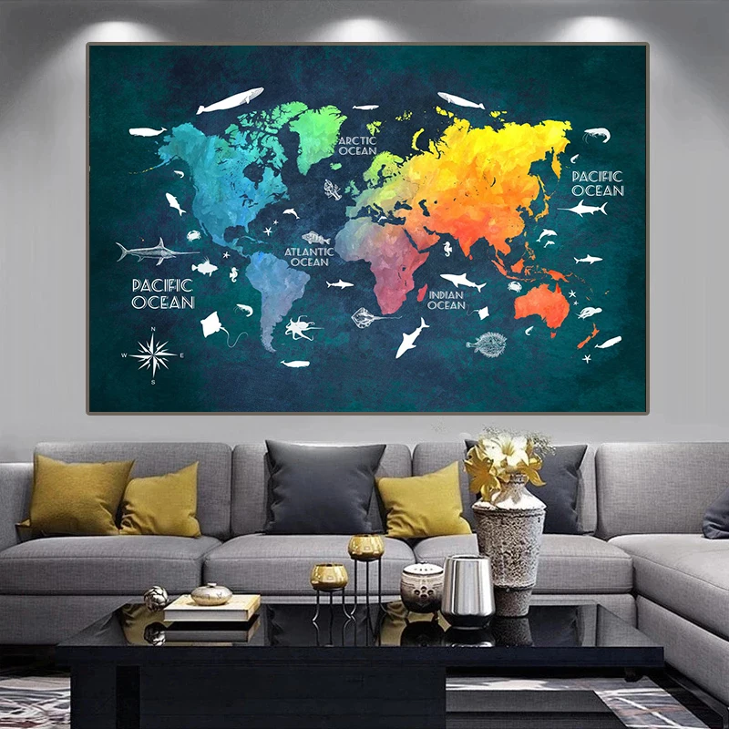 Big Size World Map Canvas Painting Posters and Prints Modern Wall Art Picture for Living Room Study Home Decor Cuadros
Big Size World Map Canvas Painting Posters and Prints Modern Wall Art Picture for Living Room Study Home Decor Cuadros