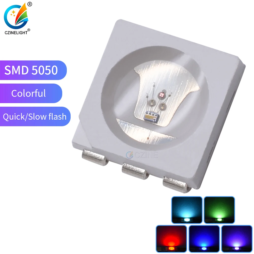 100 шт./пакет Czinelight полный Цвет быстрая/медленная вспышка светодиод 5050 Smd Rgb светодиодные бусины
100 шт./пакет Czinelight полный Цвет быстрая/медленная вспышка светодиод 5050 Smd Rgb светодиодные бусины