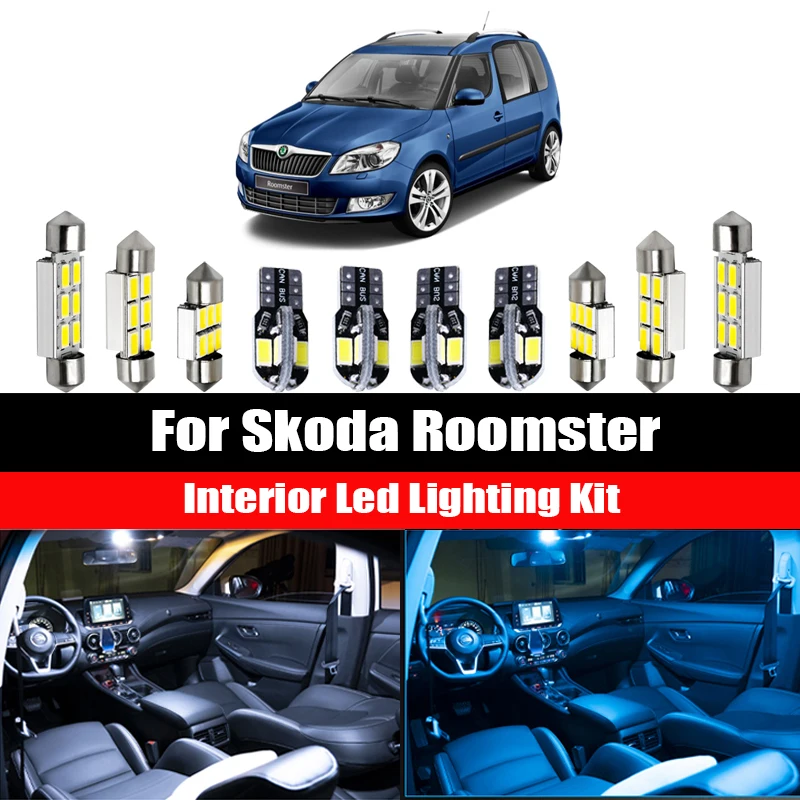12pcs For Skoda Roomster 2006-2015 White Canbus Car Interior LED Dome Map Reading Trunk Light Kit Vehicle License Plate Lamp
12pcs For Skoda Roomster 2006-2015 White Canbus Car Interior LED Dome Map Reading Trunk Light Kit Vehicle License Plate Lamp