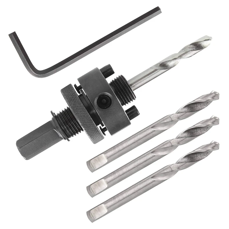 7/16 Inch Hex Shank Hole Saw Arbor, Fits 1-1/4 Inch To 6 Inch Hole Saw Quick Change Heavy Duty Alloy-Steel Mandrel with 3 1/4 In
7/16 Inch Hex Shank Hole Saw Arbor, Fits 1-1/4 Inch To 6 Inch Hole Saw Quick Change Heavy Duty Alloy-Steel Mandrel with 3 1/4 In