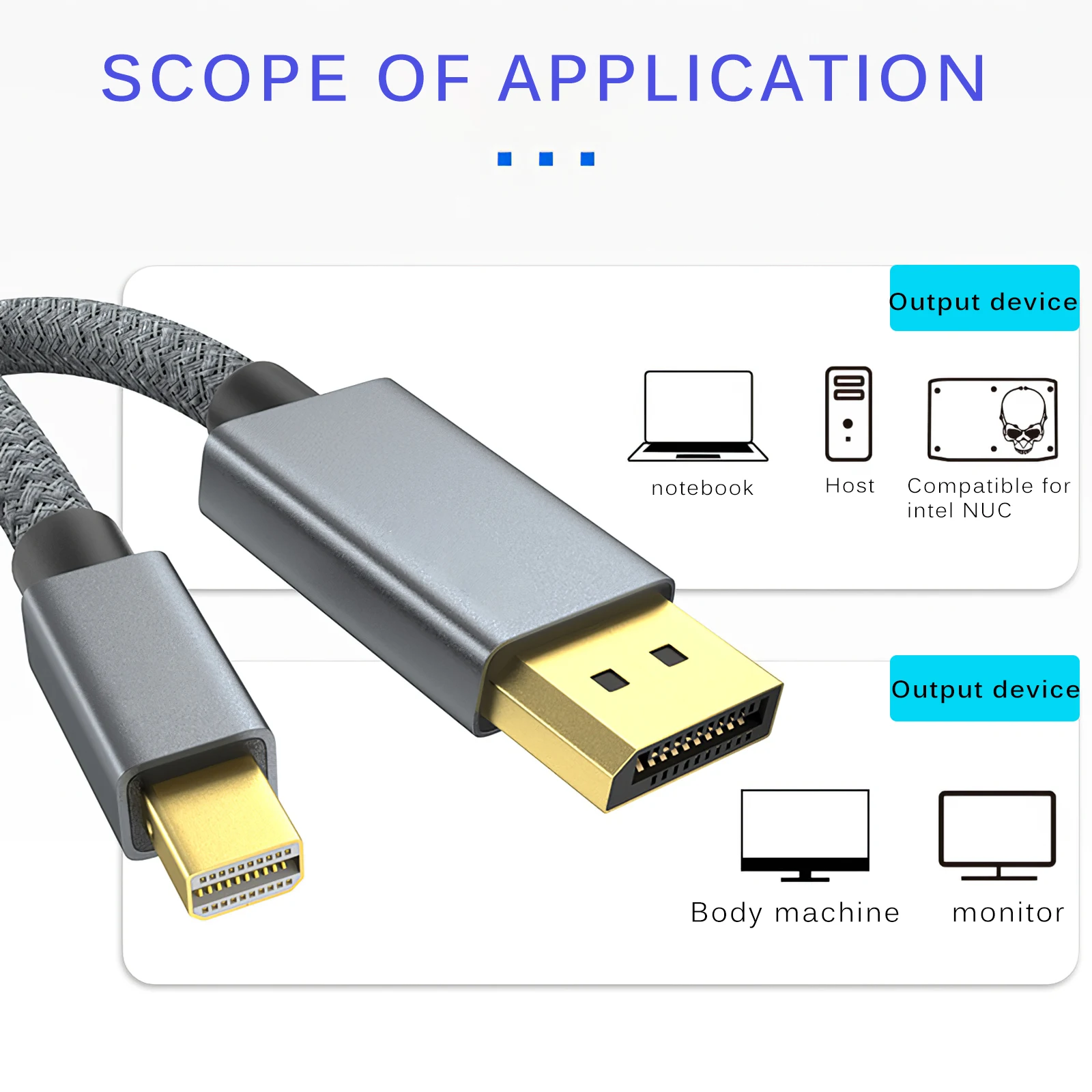Кабель для двухсторонней передачи видео Mini DP к DP 8K/60FPS 4K/144FPS DisplayPort к кабелю дисплея 2 м/78,6 дюйма
Кабель для двухсторонней передачи видео Mini DP к DP 8K/60FPS 4K/144FPS DisplayPort к кабелю дисплея 2 м/78,6 дюйма