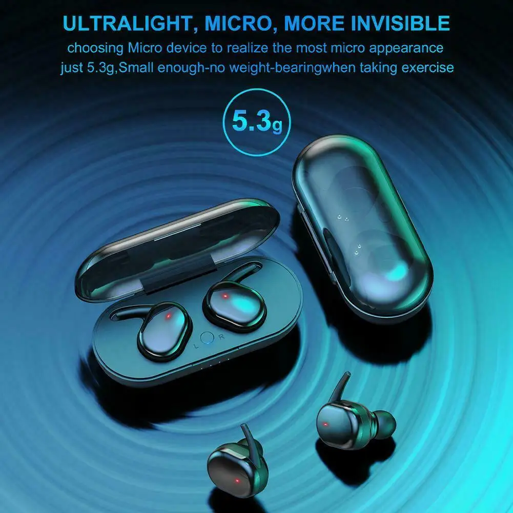 Tws Bluetooth 5.0 Wireless Earphones Mini In-ear Stereo Headset Sports Waterproof Earbuds Headsets With Microphone
Tws Bluetooth 5.0 Wireless Earphones Mini In-ear Stereo Headset Sports Waterproof Earbuds Headsets With Microphone