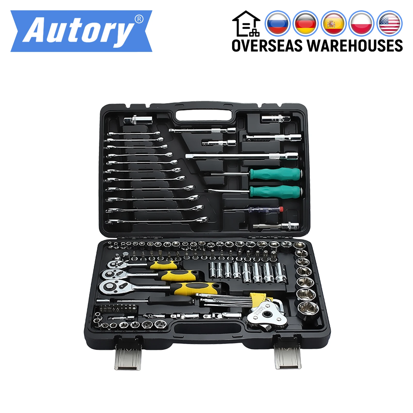 Autory 121PCS Car Repair Combination Suit Disassembly Repair Tool Spark Plug Socke Cylinder Head Screw Rod Filter Wrench
Autory 121PCS Car Repair Combination Suit Disassembly Repair Tool Spark Plug Socke Cylinder Head Screw Rod Filter Wrench