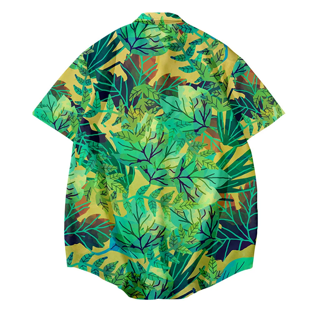 Casual Male Buttons Shirt Blouse Tops Men's Summer Holiday Hawaiian Green Printed Short Sleeve Shirt Loose Beachwear
Casual Male Buttons Shirt Blouse Tops Men's Summer Holiday Hawaiian Green Printed Short Sleeve Shirt Loose Beachwear
