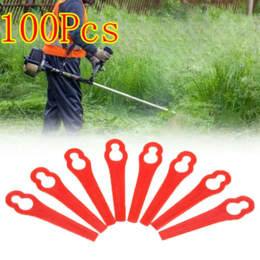 100pcs Plastic Blade Pendants For Cordless Grass Trimmer Blade Cutter Lawn Trimmer Garden Strimmer Mower Blade Replacement Tool
100pcs Plastic Blade Pendants For Cordless Grass Trimmer Blade Cutter Lawn Trimmer Garden Strimmer Mower Blade Replacement Tool