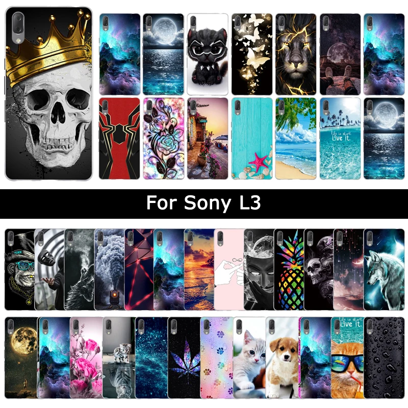 Soft Silicone TPU Case for Sony Xperia L3 Cool Cartoon Painting Back Covers Phone Protective Cases Patterned Shells Fundas Capa | Мобильные
